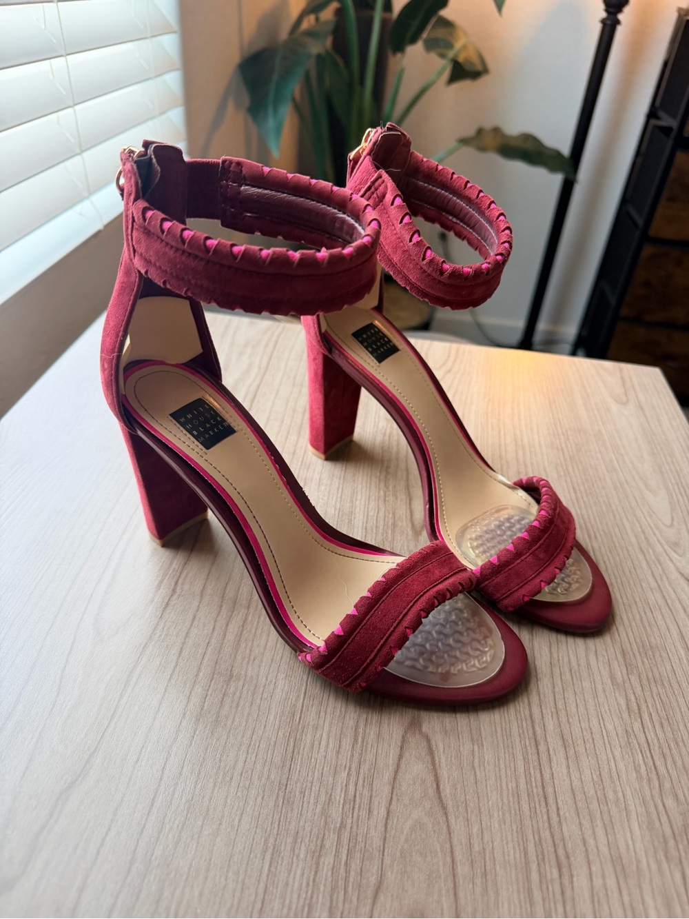 WHBM Nathalie Suede Cutout Sandal 7.5